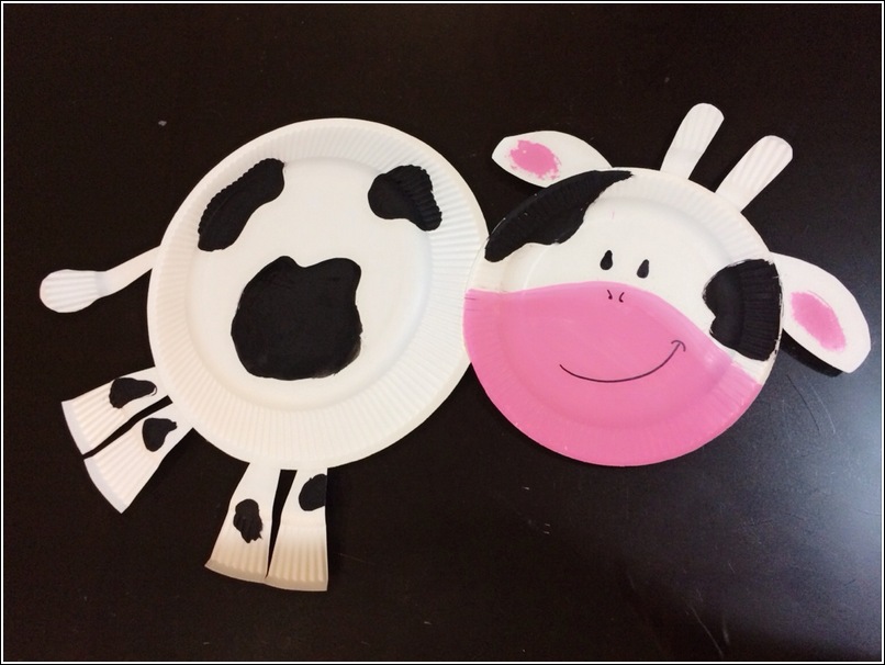 paper plate cow 3