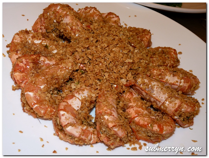 Wok Fried Tiger Prawn with Oats and Chilli