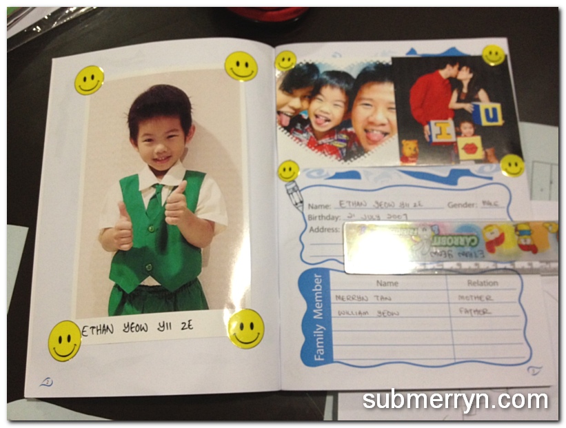 Kindergarten message book