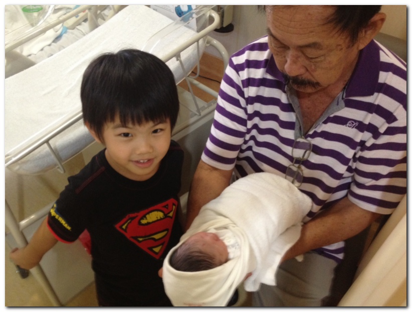 Grandpa, Ethan and Baby