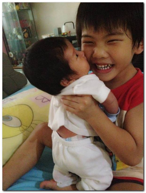Ethan and Ayden - brotherly love