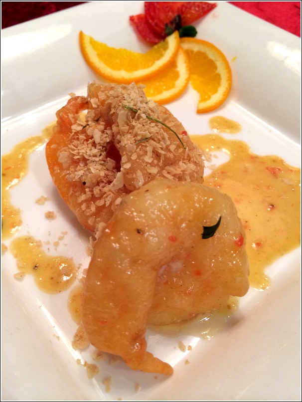 Sauteed Fresh Water Prawns with Butter and Corn Flakes