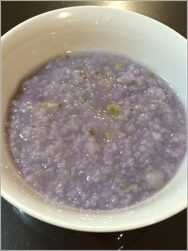 Purple porridge for babies