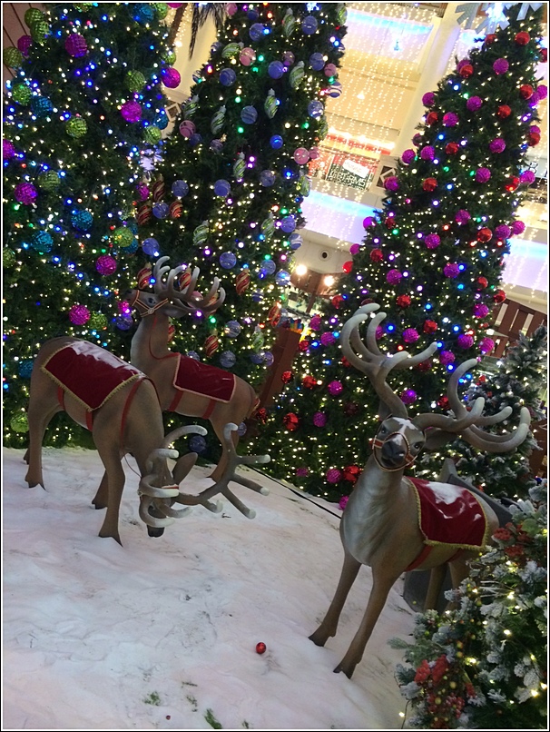 The Curve Christmas decor reindeers