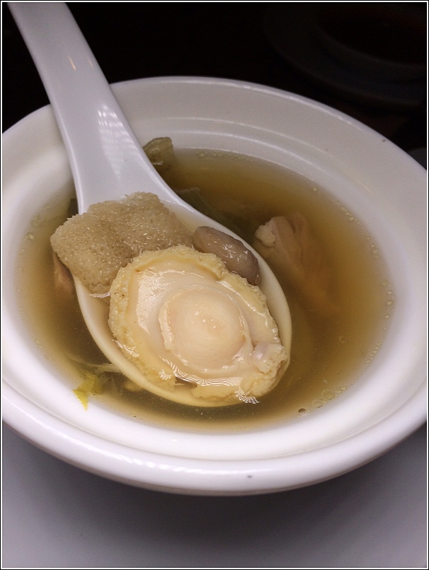 Double boiled Chicken Broth with Whole Abalone