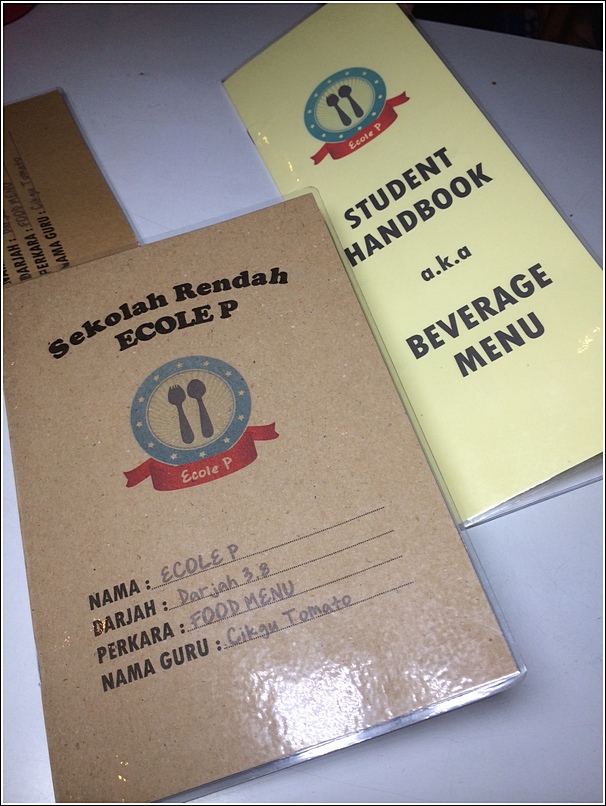 Ecole P menu