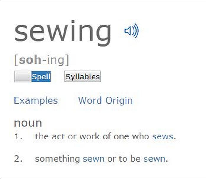 sewing pronunciation