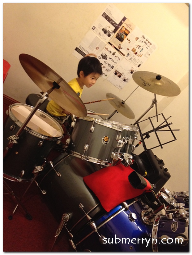 Ethan first drum lesson