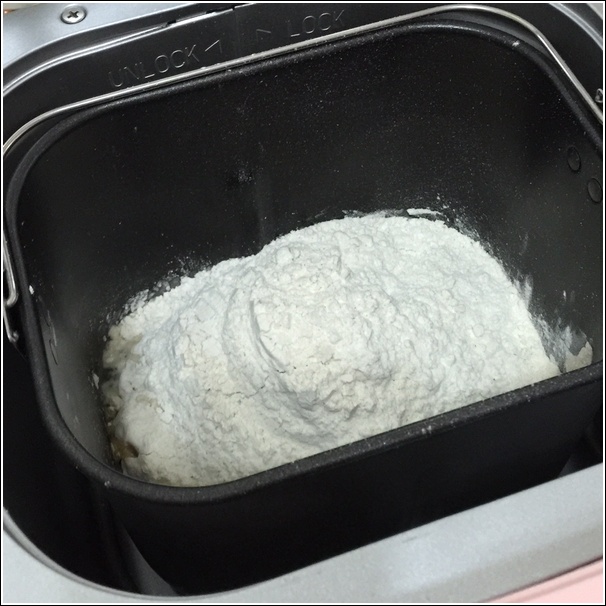 Homemade bread ingredients organic white flour
