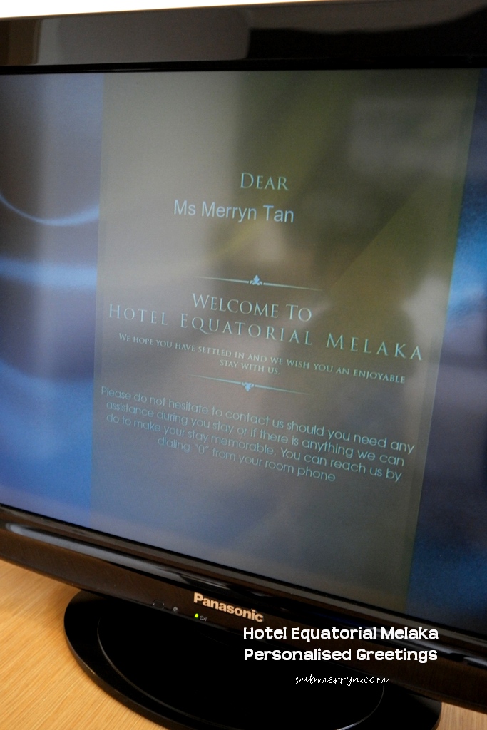 Hotel Equatorial Melaka personalised greetings