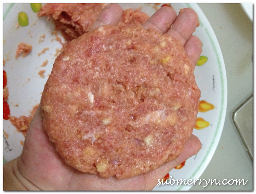 Homemade pork burger patty_2