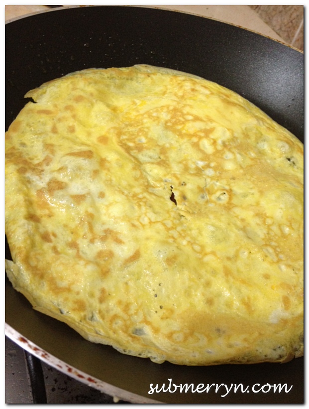 omelette vege wrap