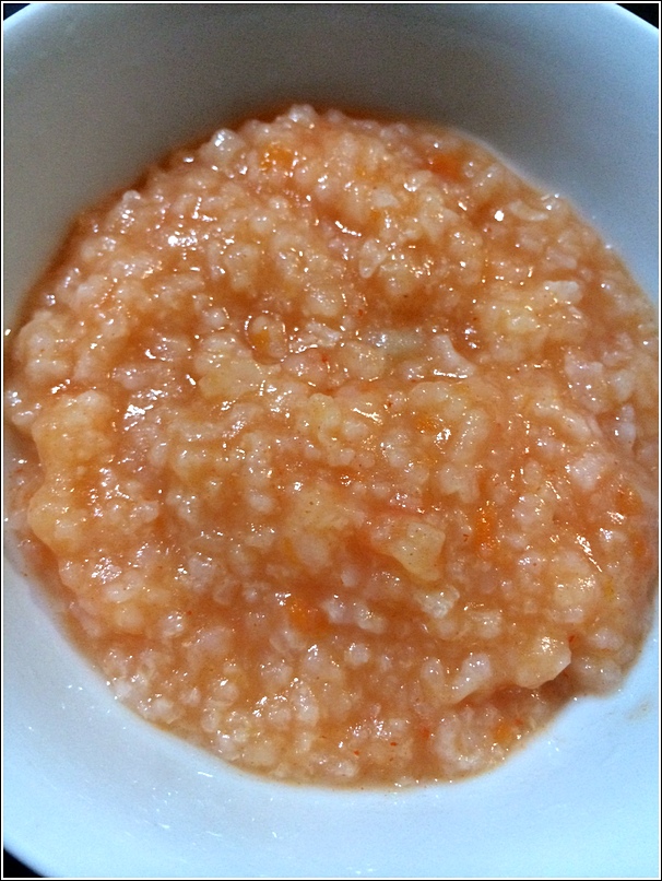 Orange porridge ingredients