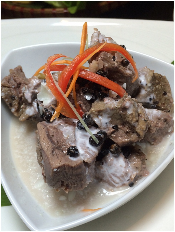Stewed Beef in Coconut Juice and Green Pepper