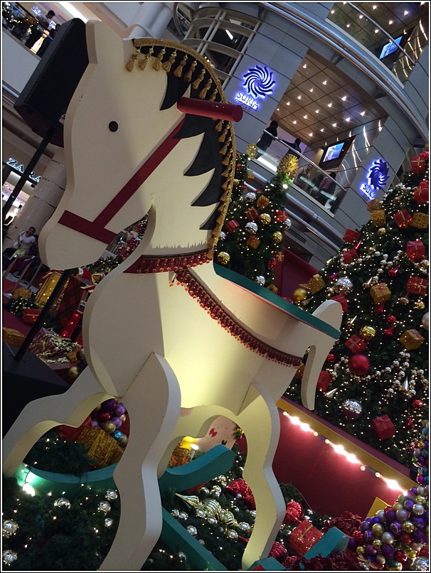 KLCC Christmas decor giant rocking horse
