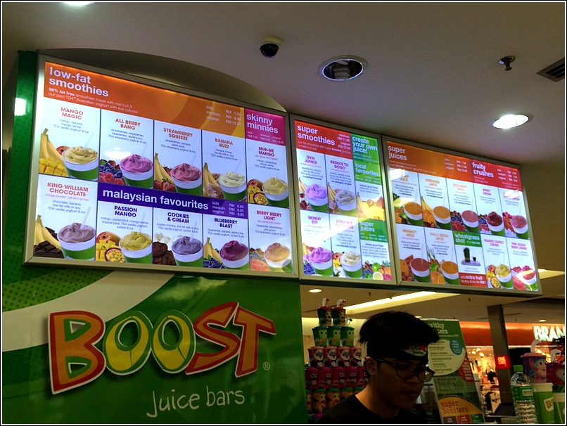 Boost Juice Menu