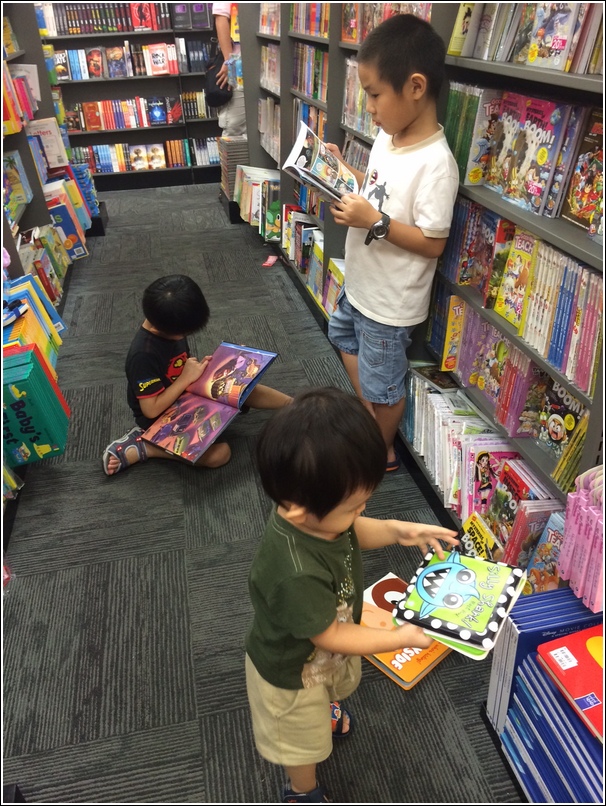 Kids in bookstore