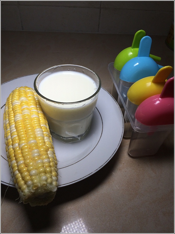 ingredients for sweet corn popsicle