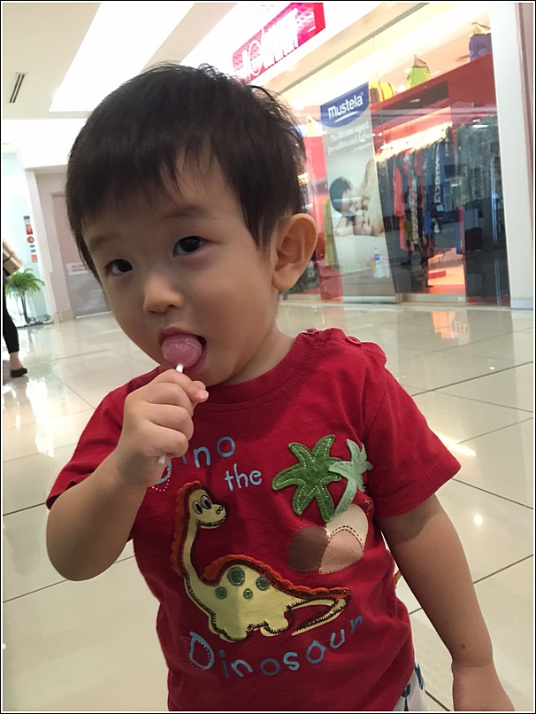 Ayden first time eating lollipop