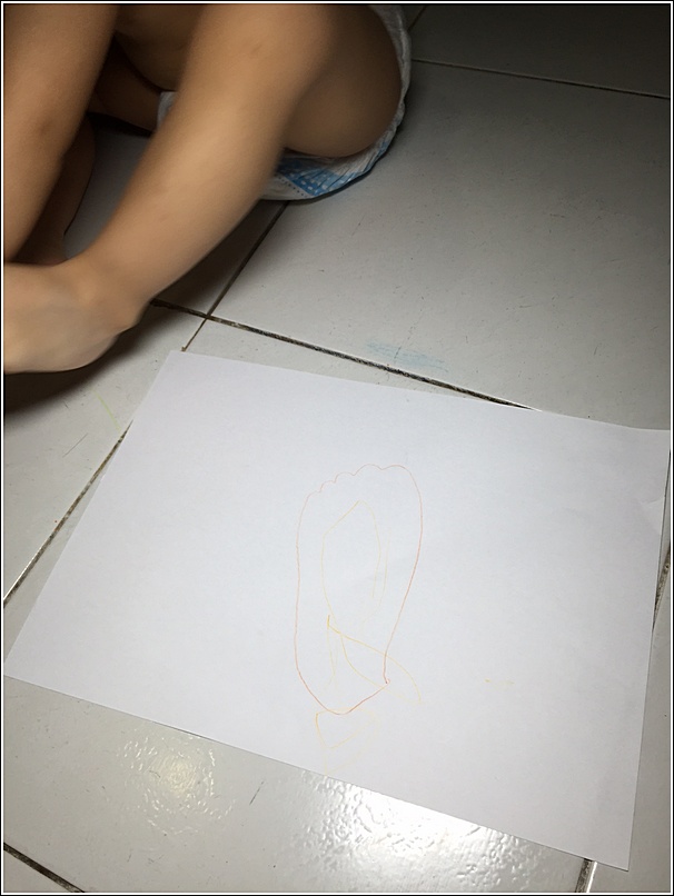 how to draw footprint human face