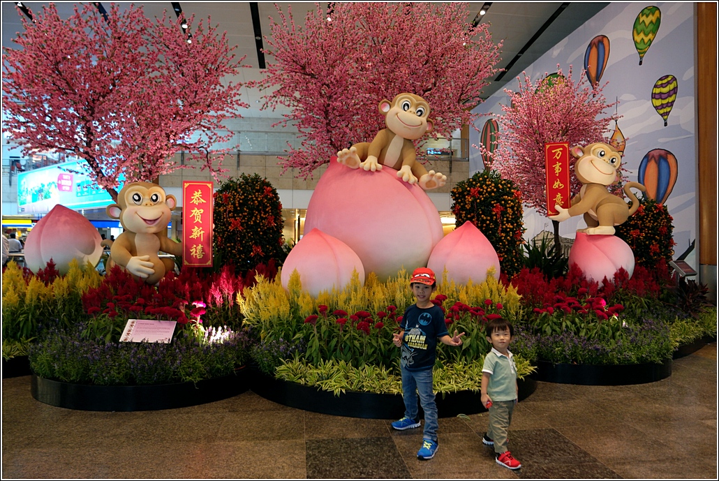 Chinese New Year Decorations  Changi Airport Singapore  
