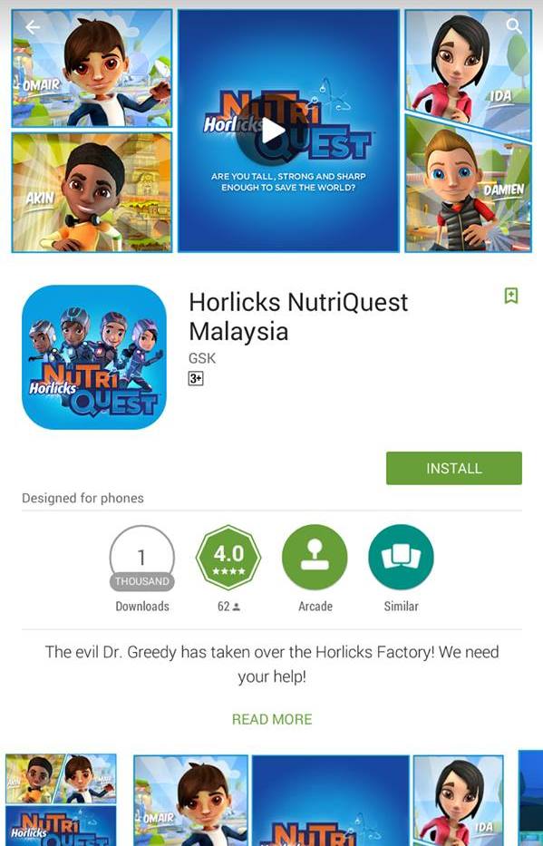 Horlicks Nutriquest download on Google Play