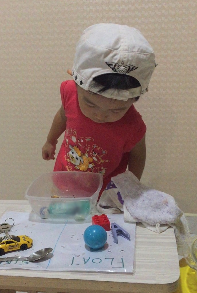 float or sink science experiment for toddlers