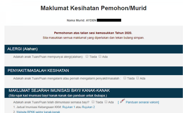 Pendaftaran Kemasukan Murid Tahun 1 « Home is where My ...
